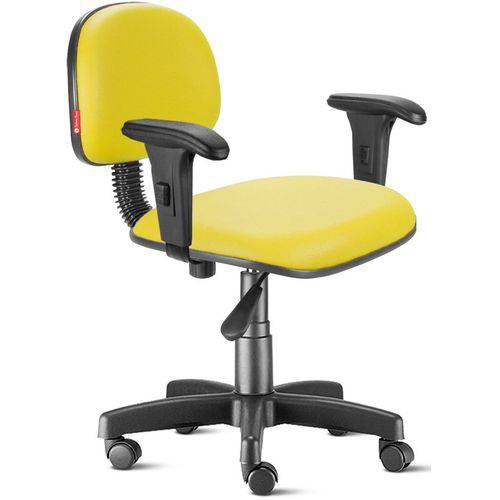 Tamanhos, Medidas e Dimensões do produto Cadeira Secretária com Braços Courvim Amarelo Cb15