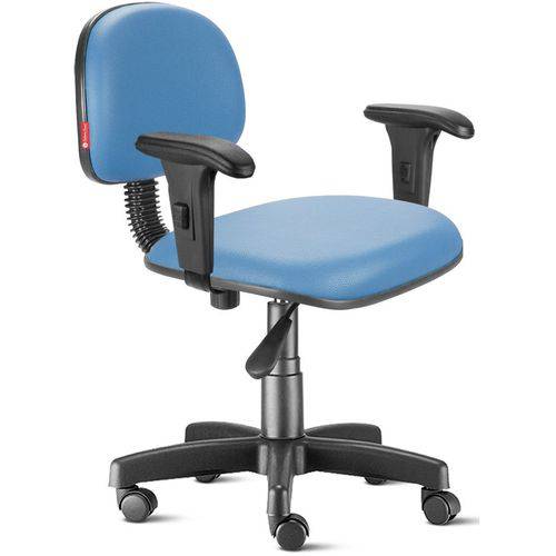 Tamanhos, Medidas e Dimensões do produto Cadeira Secretária com Braços Courvim Azul Céu Cb15