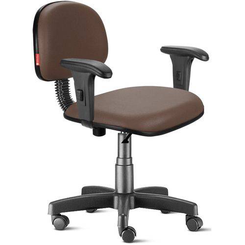 Tamanhos, Medidas e Dimensões do produto Cadeira Secretária com Braços Courvim Marrom Café Cb15