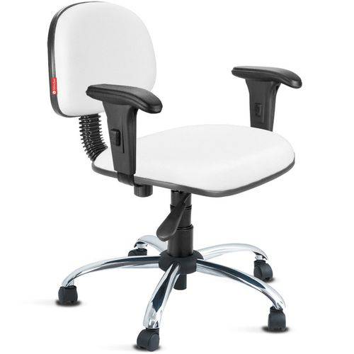 Tamanhos, Medidas e Dimensões do produto Cadeira Secretária Giratória com Braços Branco Cb16