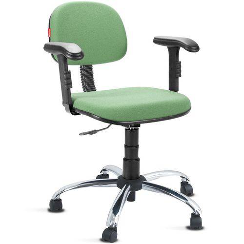 Tamanhos, Medidas e Dimensões do produto Cadeira Secretária Giratória com Braços Tecido Verde Claro Cb11