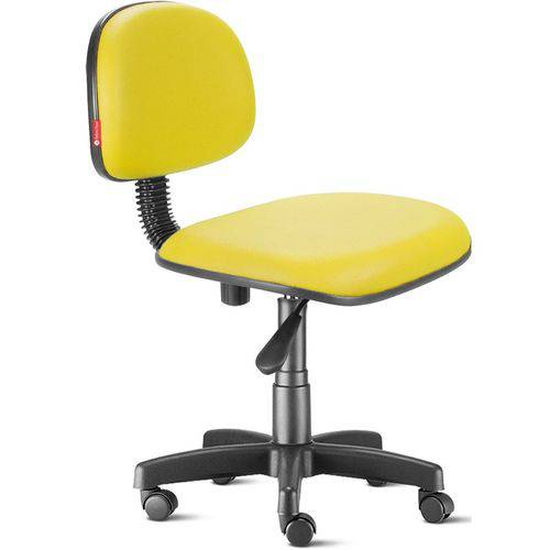 Tamanhos, Medidas e Dimensões do produto Cadeira Secretária Giratória com Encosto Courvim Amarelo Cb13