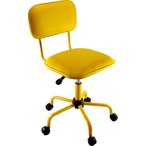 Tamanhos, Medidas e Dimensões do produto Cadeira Secretária Laminada Color Pistão à Gás Corano Amarelo - At.home
