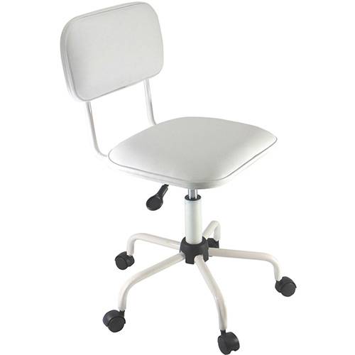 Tamanhos, Medidas e Dimensões do produto Cadeira Secretária Laminada Color Pistão à Gás Corano Branco - At.home