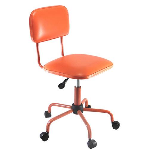 Tamanhos, Medidas e Dimensões do produto Cadeira Secretária Laminada Color Pistão à Gás Corano Laranja - At.home