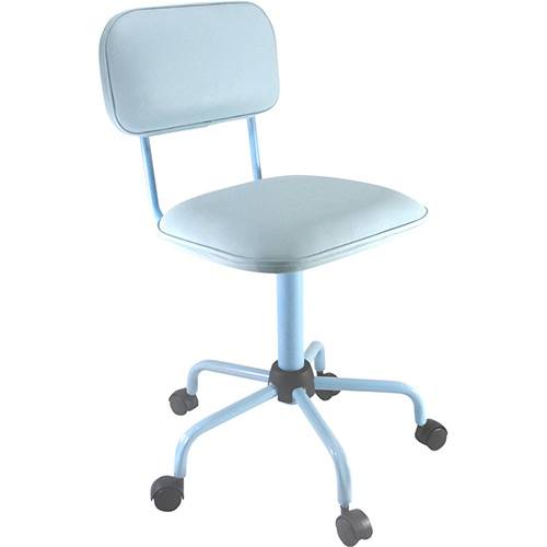 Tamanhos, Medidas e Dimensões do produto Cadeira Secretária Laminada Color Pistão Fixo Corano Azul Claro - At.home