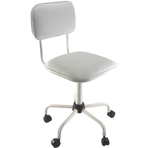 Tamanhos, Medidas e Dimensões do produto Cadeira Secretária Laminada Color Pistão Fixo Corano Branco - At.home