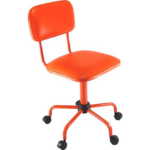 Tamanhos, Medidas e Dimensões do produto Cadeira Secretária Laminada Color Pistão Fixo Corano Laranja - At.home