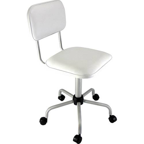 Tamanhos, Medidas e Dimensões do produto Cadeira Secretária Laminada Color Pistão Fixo Corano Prata e Branco - At.home