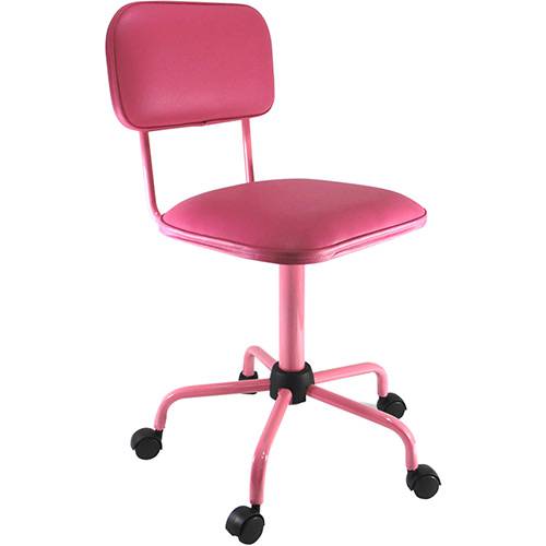 Tamanhos, Medidas e Dimensões do produto Cadeira Secretária Laminada Color Pistão Fixo Corano Rosa - At.home