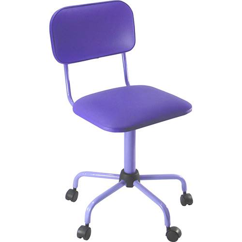 Tamanhos, Medidas e Dimensões do produto Cadeira Secretária Laminada Color Pistão Fixo Corano Roxo - At.home