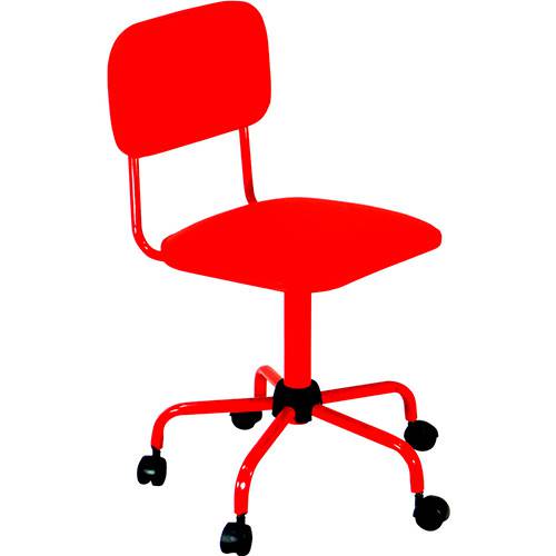 Tamanhos, Medidas e Dimensões do produto Cadeira Secretária Laminada Color Pistão Fixo Corano Vermelho - At.home