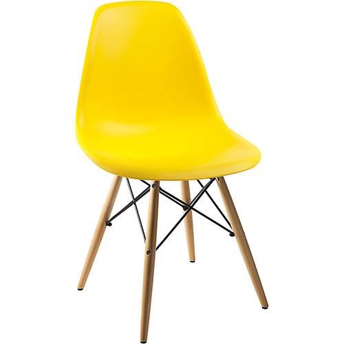 Tamanhos, Medidas e Dimensões do produto Cadeira Side Base Madeira Amarelo - By Haus