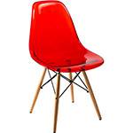 Tamanhos, Medidas e Dimensões do produto Cadeira Side Base Madeira Vermelho Translucido - By Haus