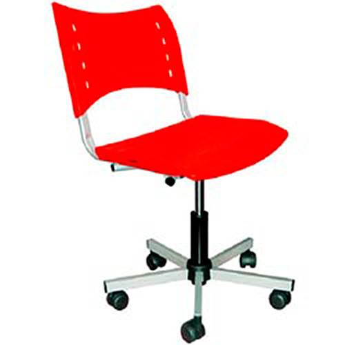 Tamanhos, Medidas e Dimensões do produto Cadeira Sigma Plástica com Rodízio - Vermelha - Multivisão