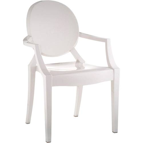 Tamanhos, Medidas e Dimensões do produto Cadeira Sofia com Braço Policarbonato Branco - Rivatti
