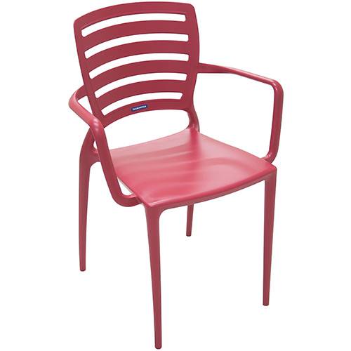 Tamanhos, Medidas e Dimensões do produto Cadeira Sofia Vazada Horizontal Vermelha - Tramontina