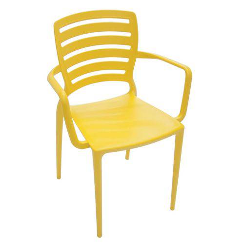 Tamanhos, Medidas e Dimensões do produto Cadeira Sofia Vazada Hz Amarelo
