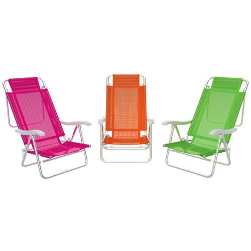 Tamanhos, Medidas e Dimensões do produto Cadeira Sol de Verão Fashion ( Lilás, Laranja e Verde)