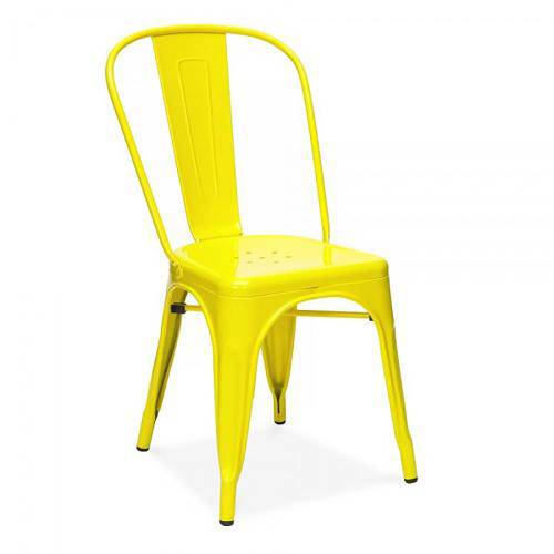Tamanhos, Medidas e Dimensões do produto Cadeira Tolix Aço Carbono Amarelo - By Haus
