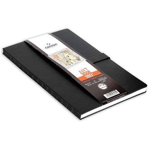 Tamanhos, Medidas e Dimensões do produto Caderneta para Esboço Canson – Art Book 180 Preto 96g/M² 21 X 29,7 Cm - 60006461