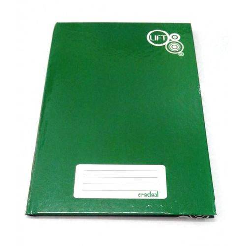 Tamanhos, Medidas e Dimensões do produto Caderno Brochura 1/4 Capa Dura Verde Pequeno 48 Fls. - Credeal