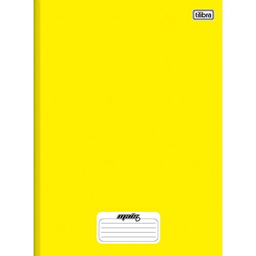 Tamanhos, Medidas e Dimensões do produto Caderno Brochura Tilibra Mais Amarelo Capa Dura 1/4 - 96 Folhas