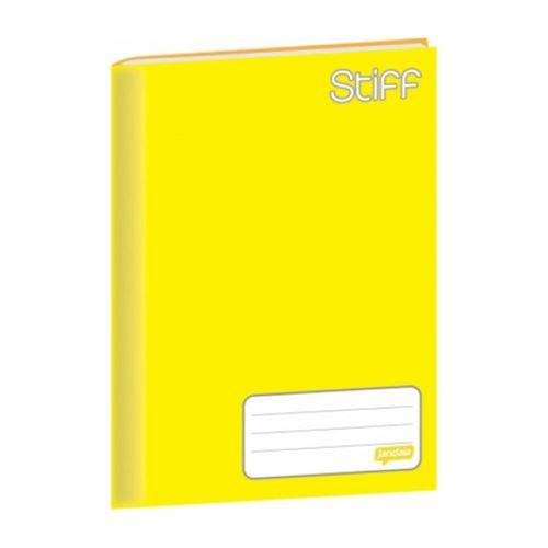 Tamanhos, Medidas e Dimensões do produto Caderno Brochura Universitário Capa Dura 96 Folhas Stiff Jandaia - Amarelo