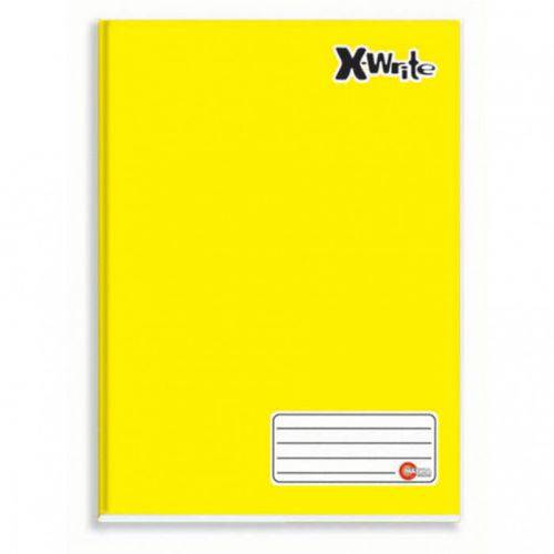 Tamanhos, Medidas e Dimensões do produto Caderno Brochurão 1/4 Capa Dura 96 Folhas X-WRITE Amarelo