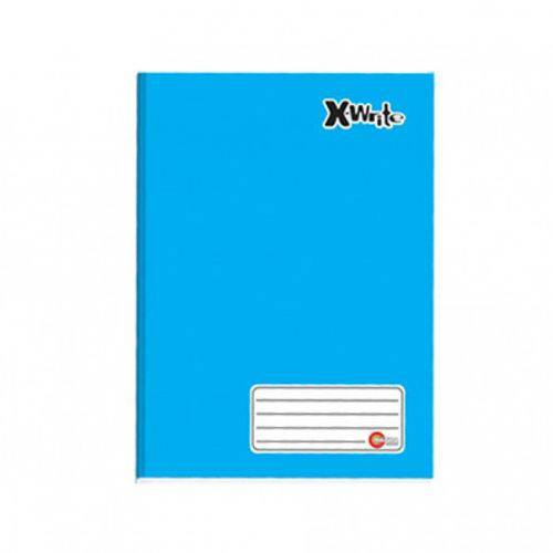 Tamanhos, Medidas e Dimensões do produto Caderno Brochurão 1/4 Capa Dura 96 Folhas X-WRITE Azul Maxima