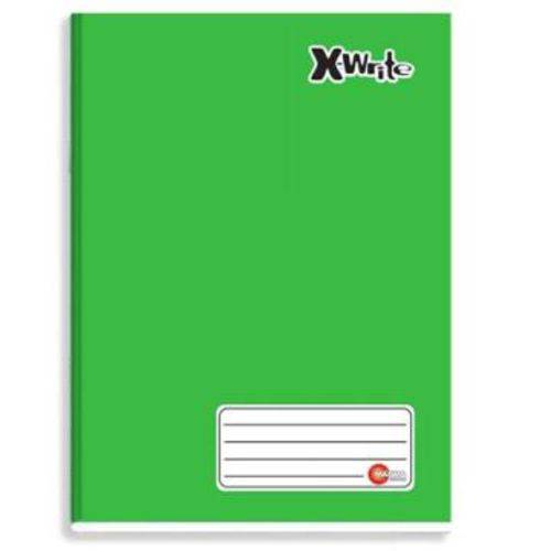 Tamanhos, Medidas e Dimensões do produto Caderno Brochurão 1/4 Capa Dura 96 Folhas X-WRITE Verde Maxima