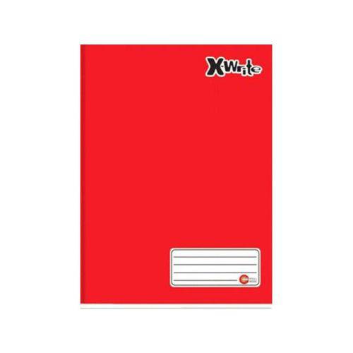 Tamanhos, Medidas e Dimensões do produto Caderno Brochurão Capa Dura Costurado 96 Folhas Sem Pauta X-WRITE Vermelho Maxima