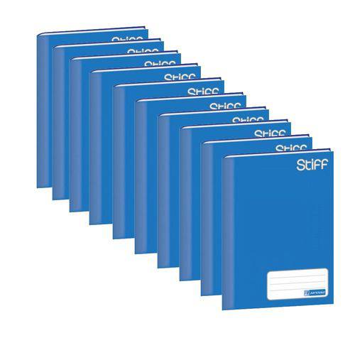 Tamanhos, Medidas e Dimensões do produto Caderno Brochurinha 1/4 Capa Dura 48 Folhas Pct 10 Unidades Stiff Jandaia - Azul