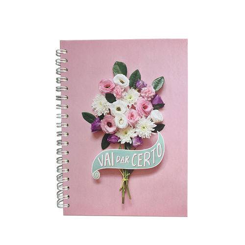 Tamanhos, Medidas e Dimensões do produto Caderno Colegial - Floral Rosa - Teca