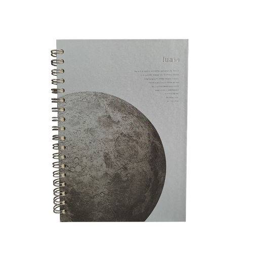 Tamanhos, Medidas e Dimensões do produto Caderno Colegial - Lua Prateada - Teca