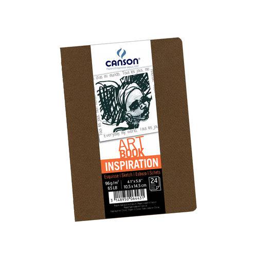 Tamanhos, Medidas e Dimensões do produto Caderno Desenho Canson Art Book Inspiration - C/2 A6 024 Fls Preto e Cinza 60006443