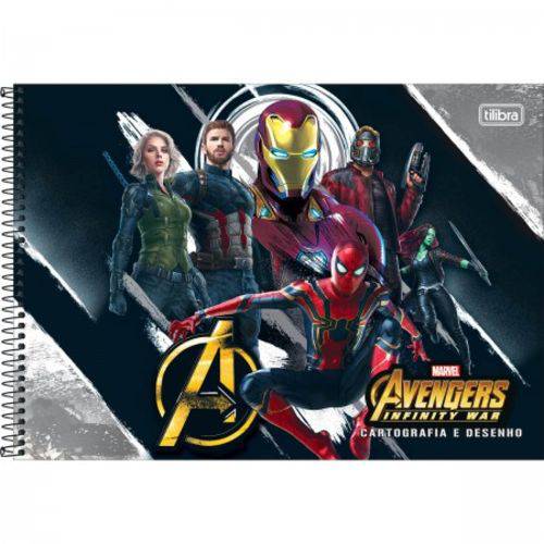 Tamanhos, Medidas e Dimensões do produto Caderno Espiral C D de Desenho Avengers 80 Folhas