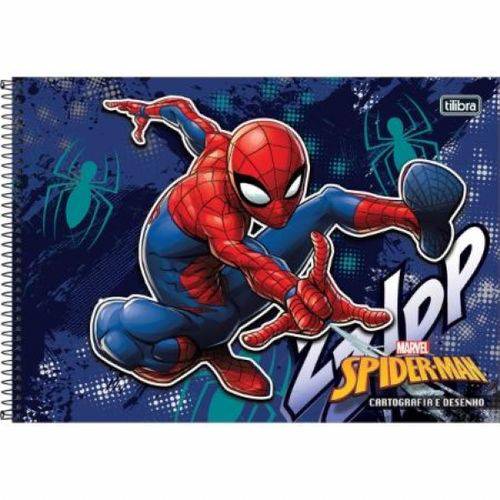 Tamanhos, Medidas e Dimensões do produto Caderno Espiral Capa Dura Cartografia e Desenho Spider-man 96 Folhas Tilibra