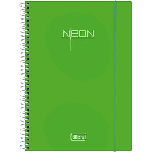 Tamanhos, Medidas e Dimensões do produto Caderno Universitário Tilibra Neon Verde com Capa de Polipropileno - 96 Folhas