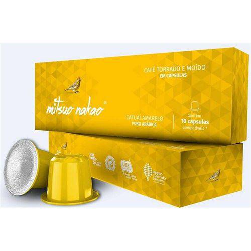 Tamanhos, Medidas e Dimensões do produto Café Mitsuo Nakao | Catuí Amarelo - Cáps.10 Un. Comp. Nespresso