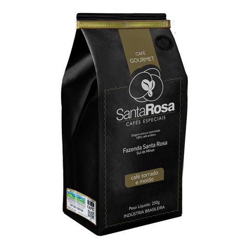 Tamanhos, Medidas e Dimensões do produto Café Santa Rosa Torrado e Moido 250g - Moagem para Coador