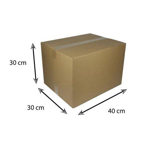 Tamanhos, Medidas e Dimensões do produto Caixa de Papelão Encomenda N3 - 40x30x30 Cm - 10 Unidades