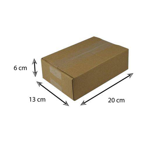 Tamanhos, Medidas e Dimensões do produto Caixa de Papelão Encomenda N103 - 20x13x6 Cm - 50 Unidades