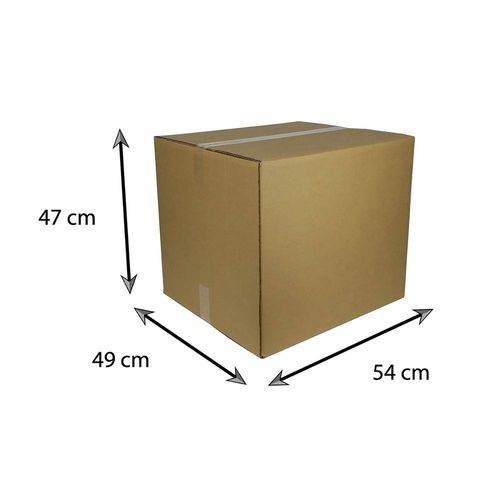 Tamanhos, Medidas e Dimensões do produto Caixa de Papelão Reforçada Triplex N3 - 54x49x47 Cm - 5 Unidades