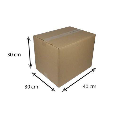 Tamanhos, Medidas e Dimensões do produto Caixa de Papelão Reforçada Triplex N1 - 40x30x30 Cm - 10 Unidades