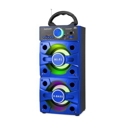 Tamanhos, Medidas e Dimensões do produto Caixa de Som Bluetooth 12W Super Bass - CS-M245BT - EXBOM - Azul