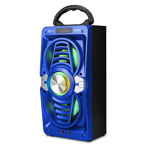Tamanhos, Medidas e Dimensões do produto Caixa de Som Bluetooth 12Watts Alto Falante Duplo Bass com Visor e Microfone e Carregador 2A