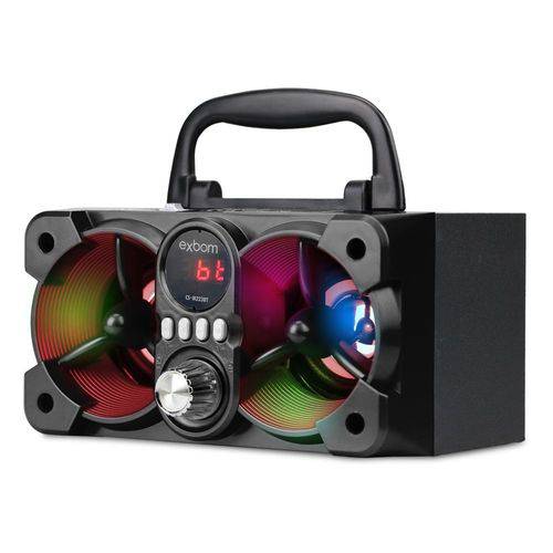 Tamanhos, Medidas e Dimensões do produto Caixa de Som Bluetooth 6W Super Bass - CS-M223BT - Exbom - Preto