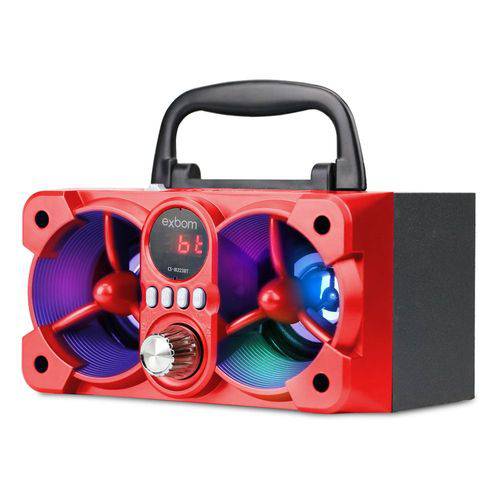 Tamanhos, Medidas e Dimensões do produto Caixa de Som Bluetooth 6W Super Bass - CS-M223BT - Exbom - Vermelho