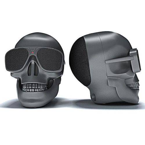 Tamanhos, Medidas e Dimensões do produto Caixa de Som Bluetooth Caveira Skull Portatil Cor Preto